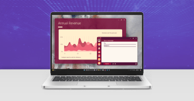 Front view of Dell Pro 14 laptop with FHD+ display and Ubuntu OS